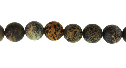 15.5 inch - 16 inch 6mm Paint Brush Jasper Natural Plain Round Beads