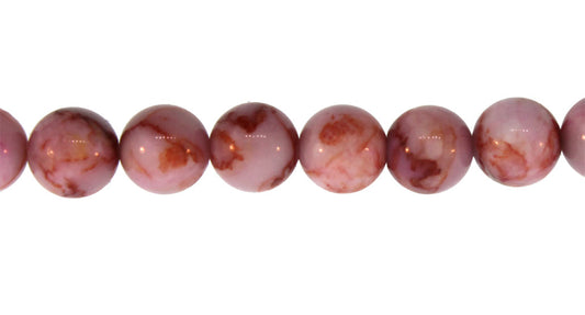 15.5 inch - 16 inch 4mm Pink Matrix Stone Dyed Plain Round Beads