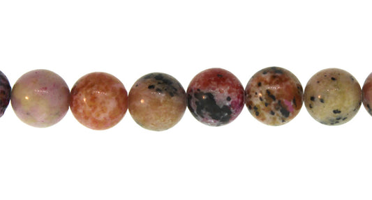 15.5 inch - 16 inch 8mm Purple Moss Jasper Dyed Plain Round Beads