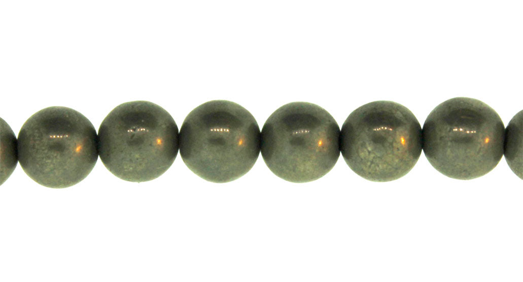 15.5 inch - 16 inch 6mm Pyrite Plain Round Beads