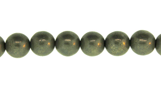 15.5 inch - 16 inch 6mm Pyrite Plain Round Beads