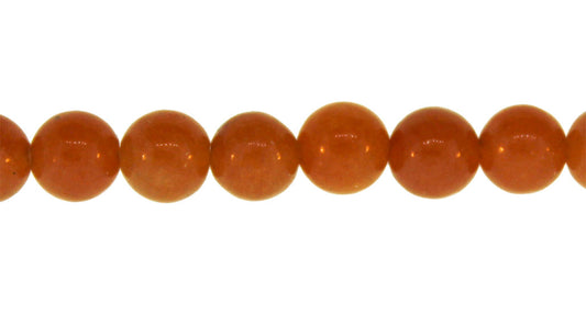 15.5 inch - 16 inch 8mm Red Aventurine Natural Plain Round Beads
