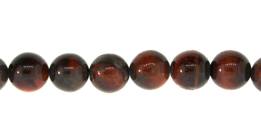15.5 inch - 16 inch 6mm Red Tigereye Natural Plain Round Beads