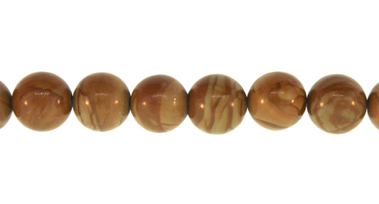 15.5 inch - 16 inch 4mm Scenic Picture Jasper Natural Plain Round Beads