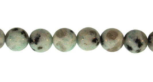 15.5 inch - 16 inch 8mm Sesame Jasper Natural Plain Round Beads