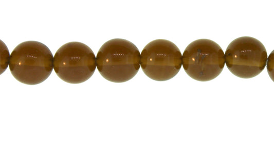 15.5 inch - 16 inch 6mm Smoky Quartz Glass Plain Round Beads