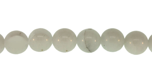 15.5 inch - 16 inch 8mm Snow Quartz Natural Plain Round Beads