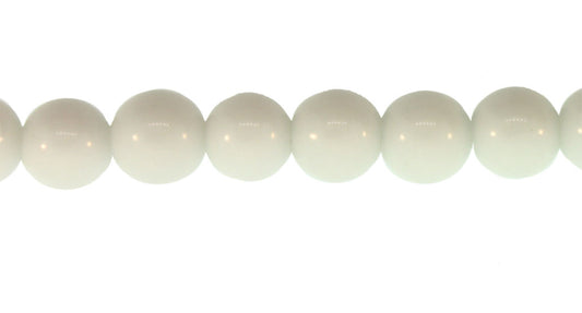 15.5 inch - 16 inch 4mm Synthetic White Agate Plain Round Beads