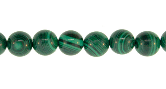 15.5 inch - 16 inch 8mm Synthetic Malachite Synthetic Plain Round Beads