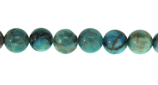 15.5 inch - 16 inch 6mm Turquoise Stone Dyed Plain Round Beads
