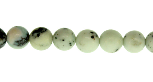 15.5 inch - 16 inch 8mm White Turquoise Jasper Natural Plain Round Beads