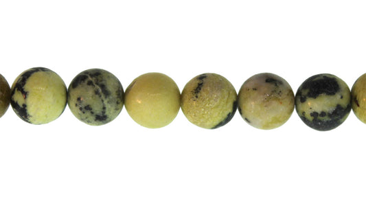 15.5 inch - 16 inch 6mm Yellow Turquoise Jasper Natural Plain Round Beads