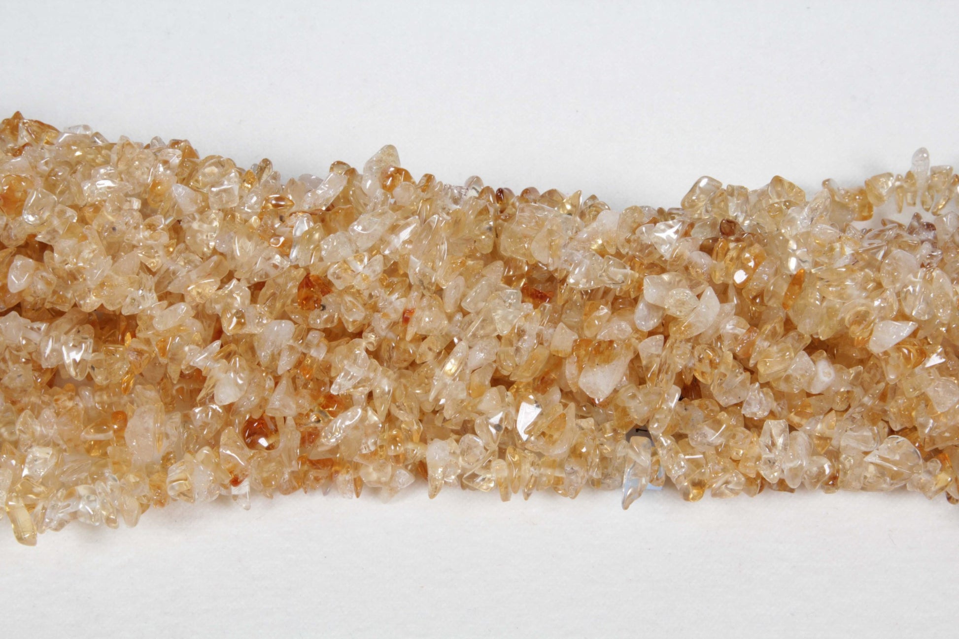 36 inch Citrine Plain Chip Beads