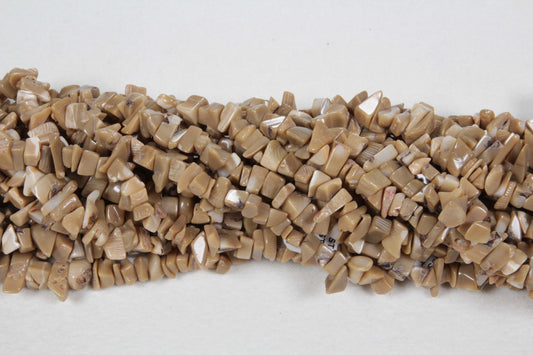36 inch Dyed Sea Bamboo Coral Plain Chip Beads