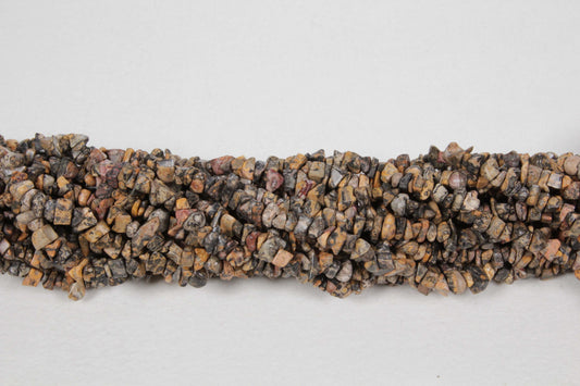 36 inch Leopard Skin Plain Chip Beads