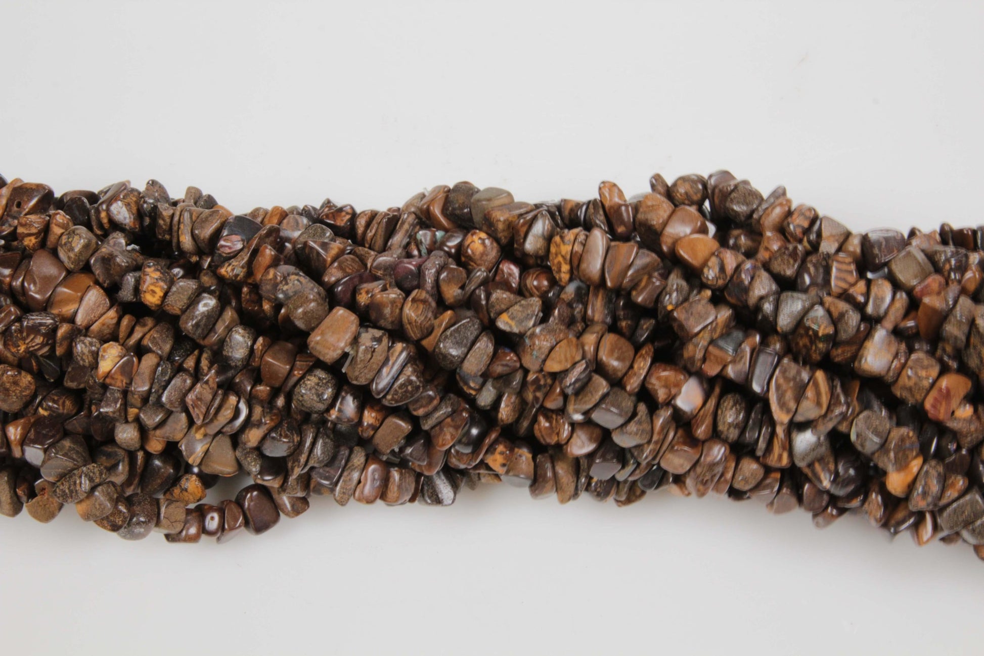 36 inch Bronzite Plain Chip Beads