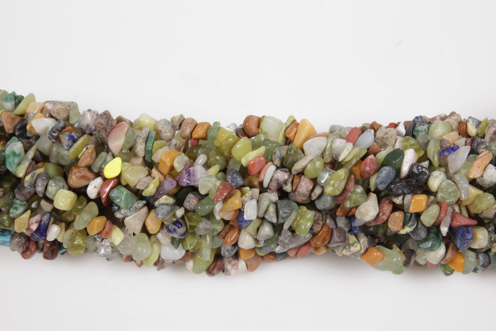 36 inch Mix Stones Plain Chip Beads
