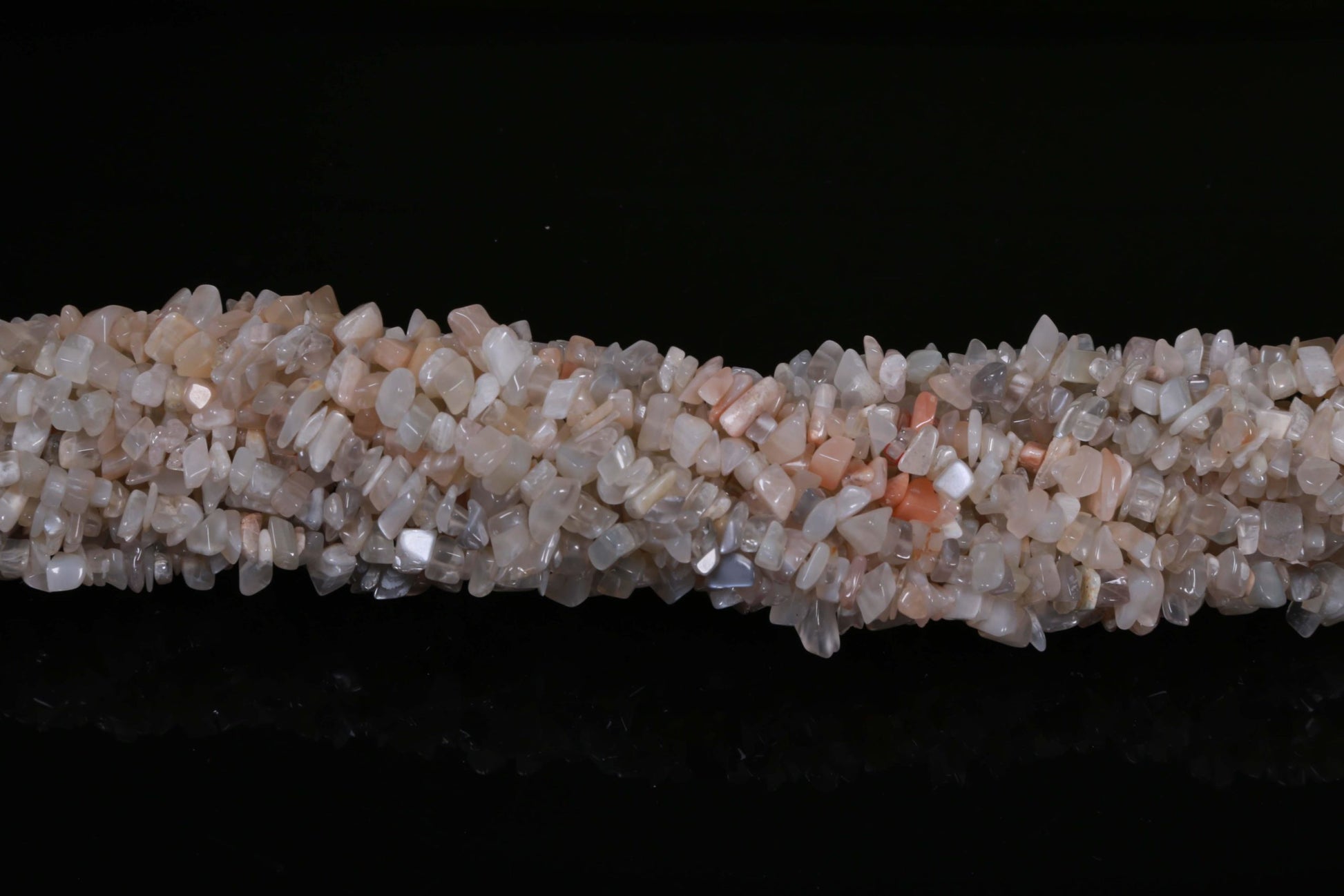 36 inch Moonstone Plain Chip Beads
