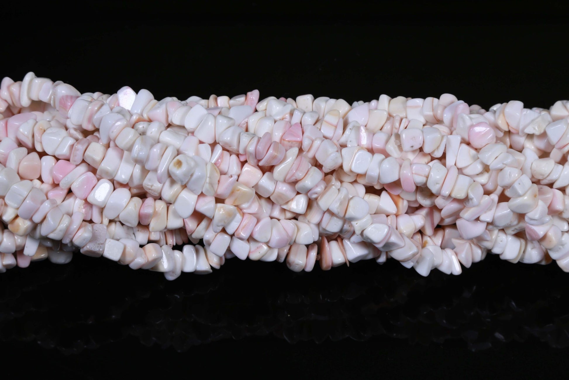 36 inch Angel Coral Shell Plain Chip Beads