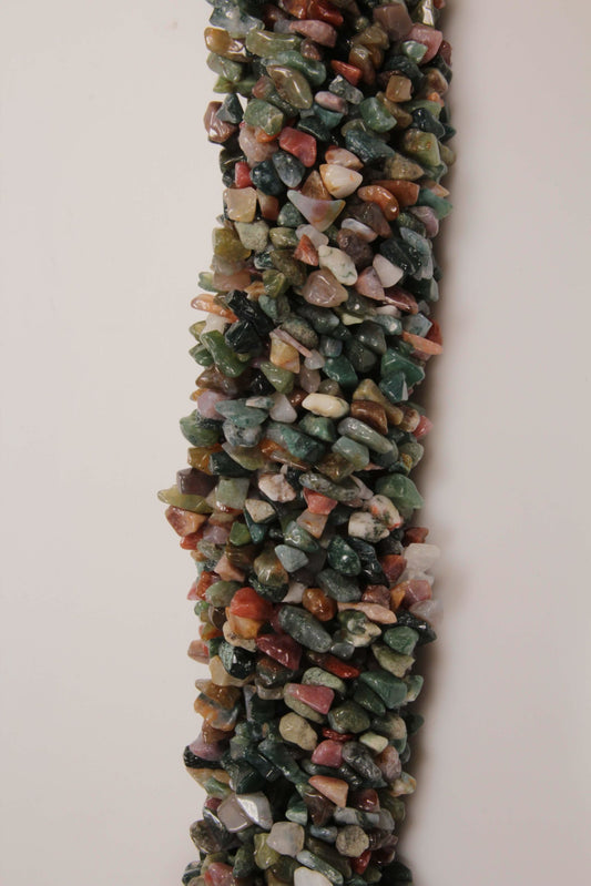 36 inch Fancy Jasper Plain Chip Beads