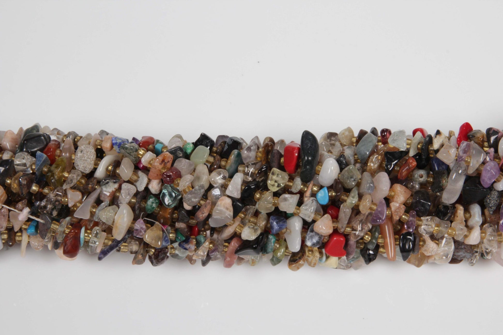 36 inch Mix Stones Plain Chip Beads