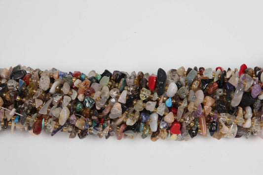 36 inch Mix Stones Plain Chip Beads