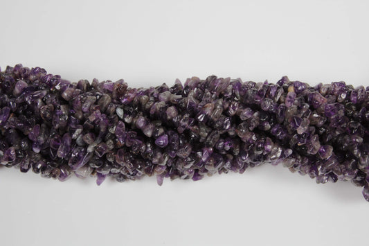 36 inch Amethyst Plain Chip Beads