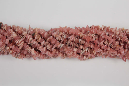 36 inch Rhodochrosite Plain Chip Beads