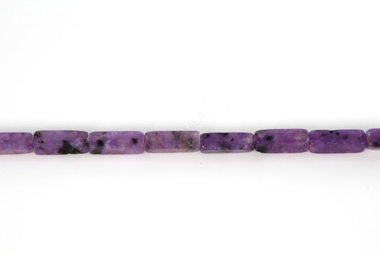16 inch 4X13mm Dyed Purple Kiwi Charoite Plain Square Tube Beads