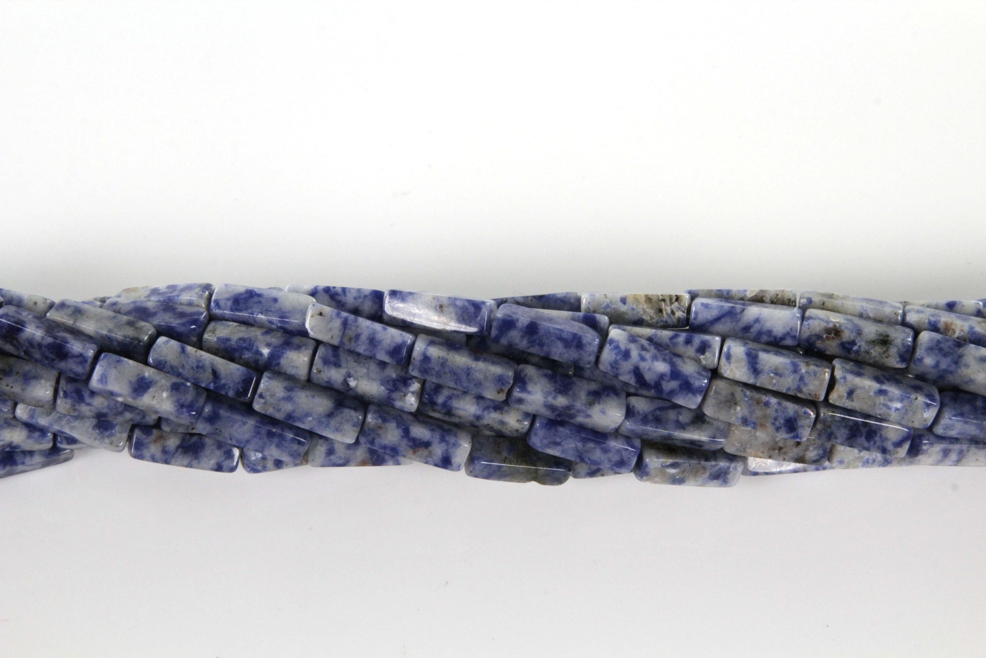 16 inch 4X13mm Brazil Sodaite Plain Square Tube Beads