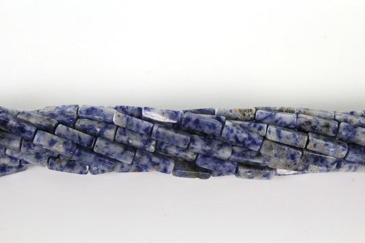 16 inch 4X13mm Brazil Sodaite Plain Square Tube Beads