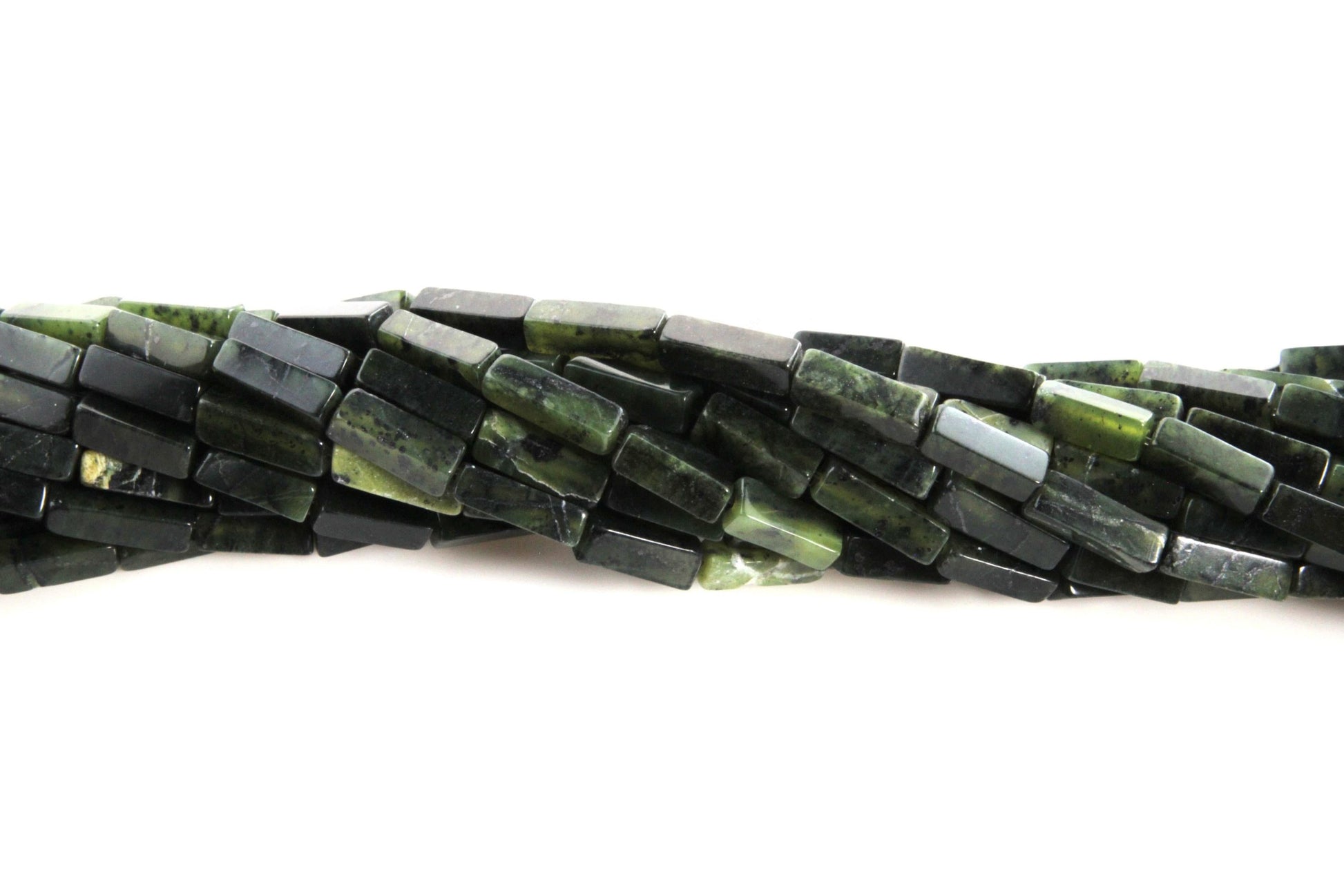 16 inch 4X13mm Chinese Bc Serpentine Plain Square Tube Beads