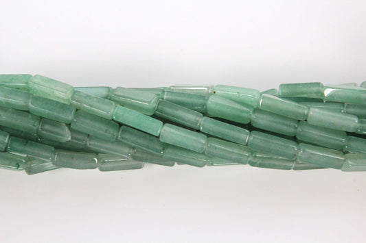 16 inch 4X13mm Green Aventurine Plain Square Tube Beads