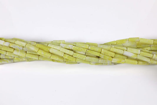 16 inch 4X13mm Pineapple Jasper Plain Square Tube Beads