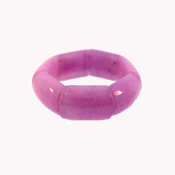 Dyed Purple Quartz Glass Rectangle Bracelets