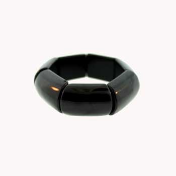 Black Stone Rectangle Bracelets