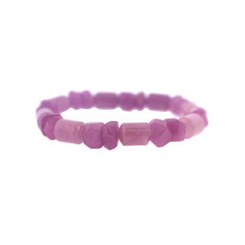 8mm Dyed Purple Quartz Glass Freeform And Capsule Bracelets