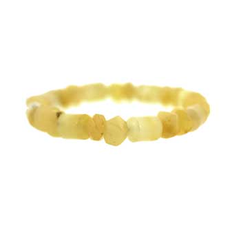 8mm Yellow Serpentine Freeform And Capsule Bracelets
