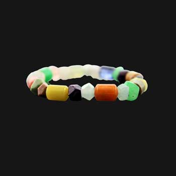 8mm Multicolor Freeform And Capsule Bracelets