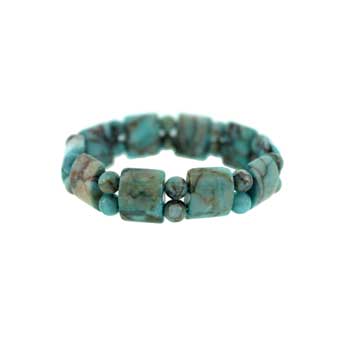 Dyed Blue Amazonite Jasper Tanker Bracelets