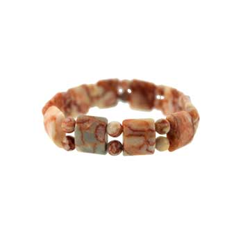 Pink Web Jasper Tanker Bracelets