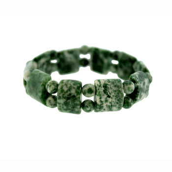 Green Spot Agate Tanker Bracelets