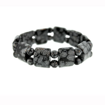Snowflake Obsidian Tanker Bracelets