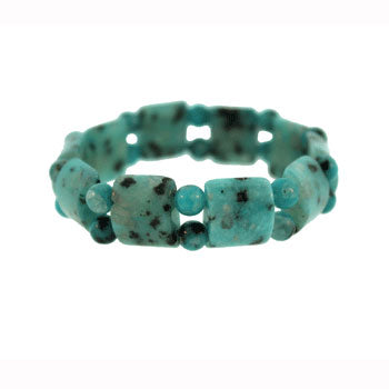 Dyed Aqua Quartz Tanker Bracelets