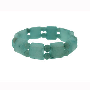 Dyed Blue Amazonite Jasper Tanker Bracelets
