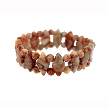 Pink Web Jasper Princess Bracelets
