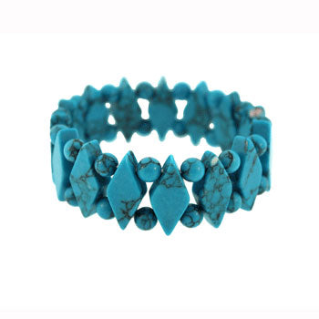 Dyed Blue Matrix Jasper Princess Bracelets