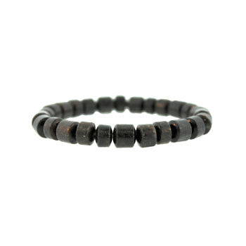 8mm Black Stone Drum Bracelets