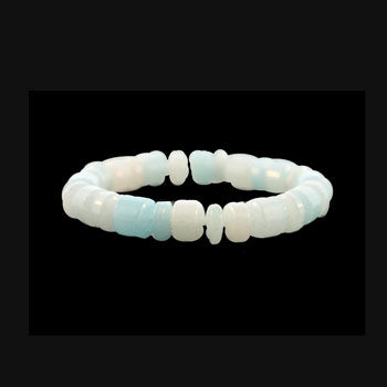 10mm Dyed Blue Amazonite Jasper Drum Bracelets
