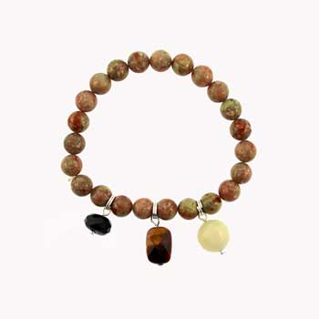 Autumn Jasper Round Bracelets